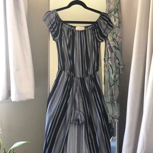 off the shoulder high low romper